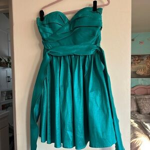 Calvin Klein Teal strapless cocktail dress